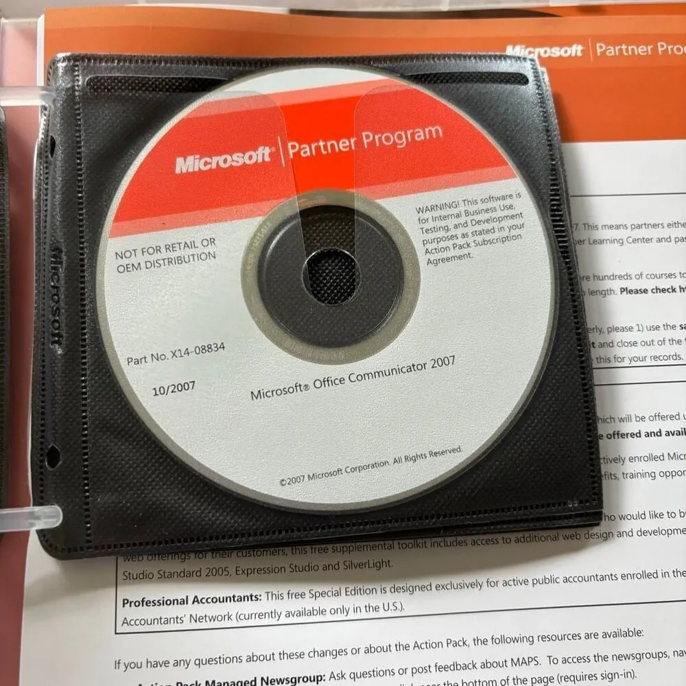 Microsoft Action Pack Subscription Toolkit October 2007